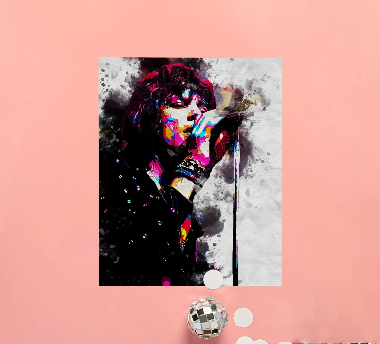 Mick Jagger WPAP SMUDGE adesivo da neonartroom