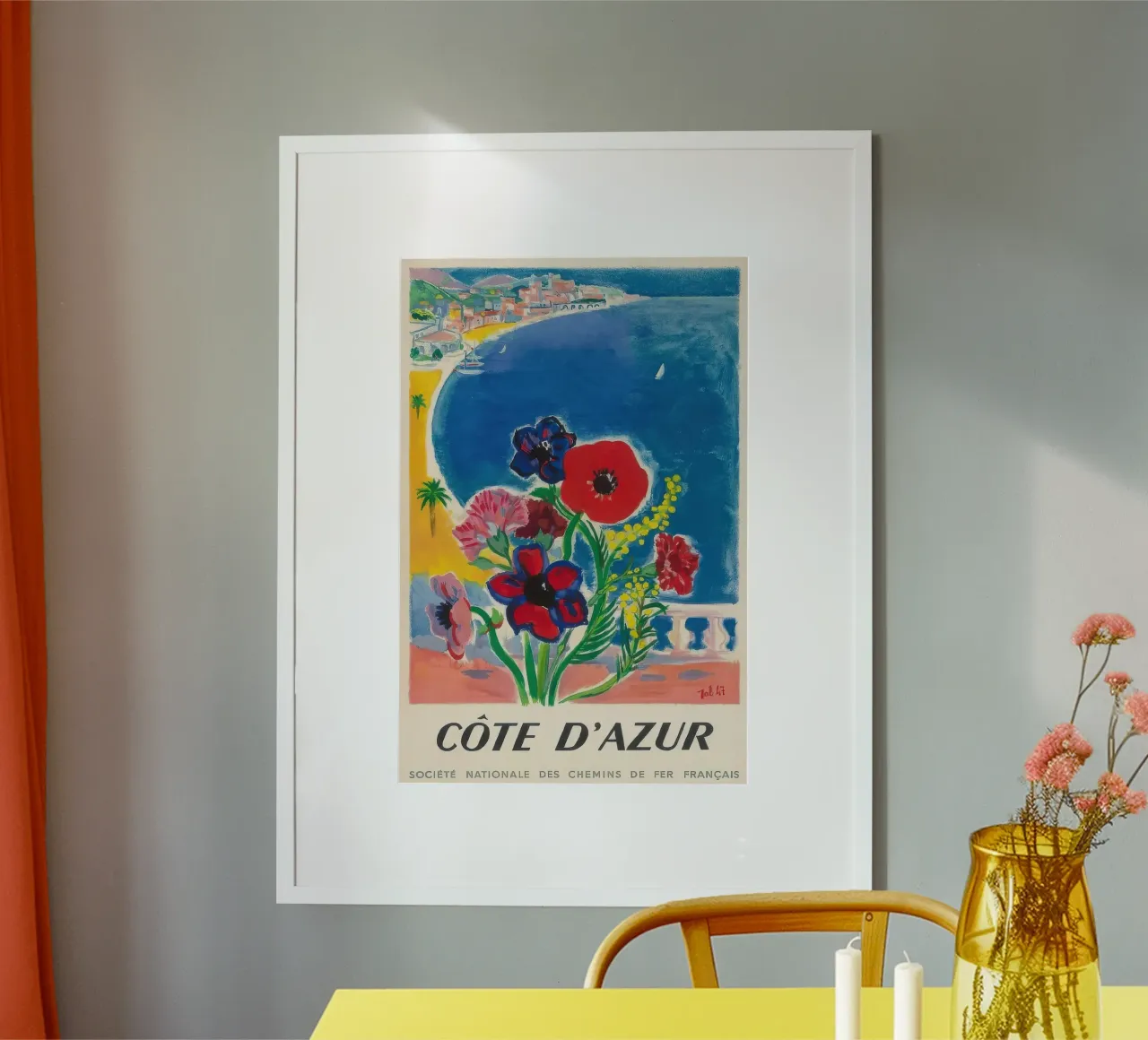 1947 Costa Azzurra Costa Azzurra Viaggio nel mondo d'epoca poster da Beauty wall