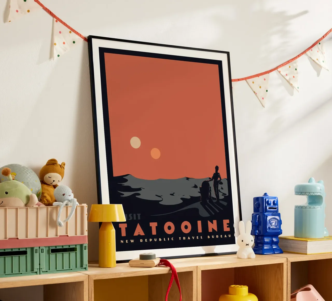 Visitare Tatooine poster con telaio in plastica da Beauty wall