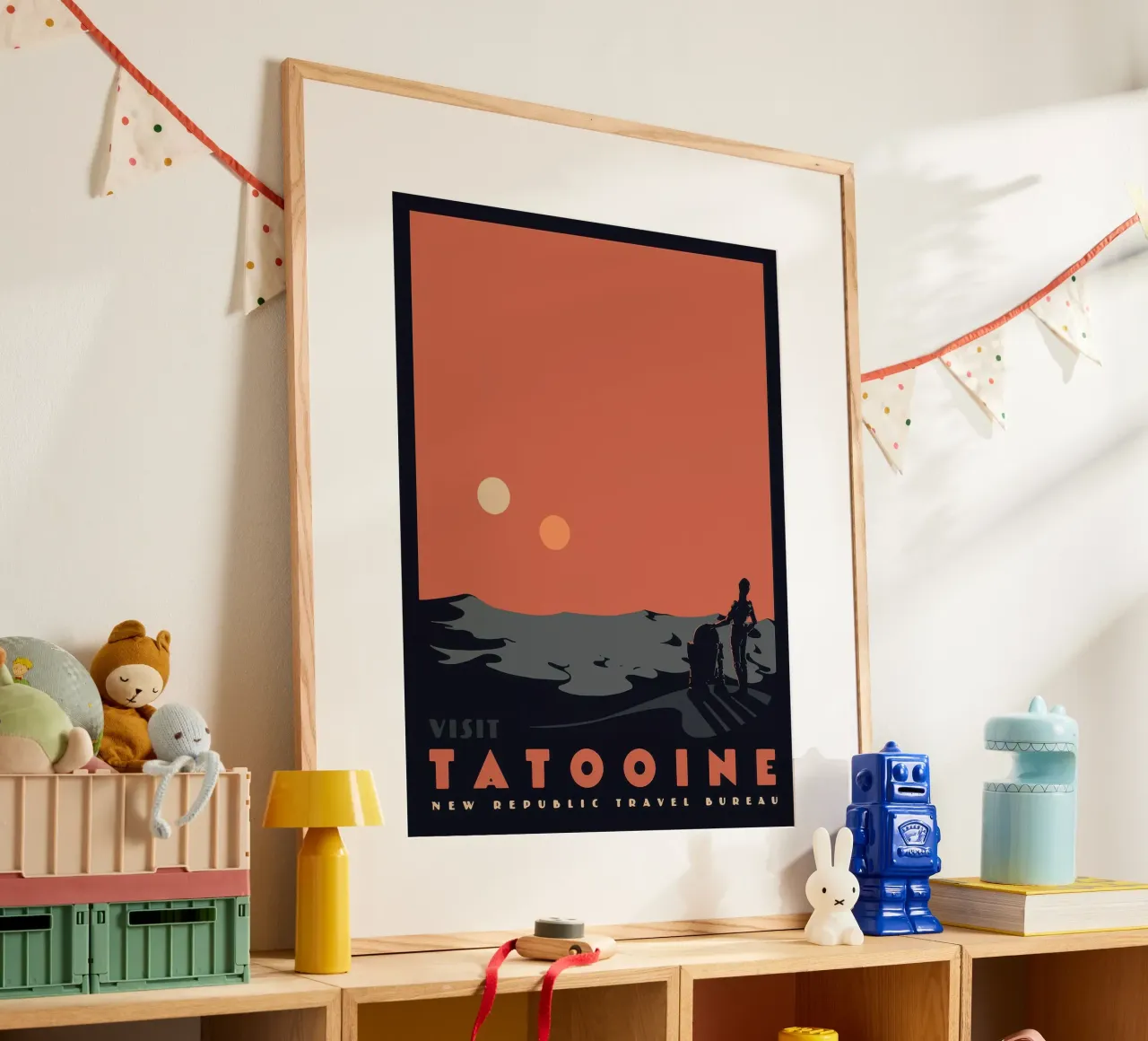 Visitare Tatooine poster con telaio in plastica da Beauty wall