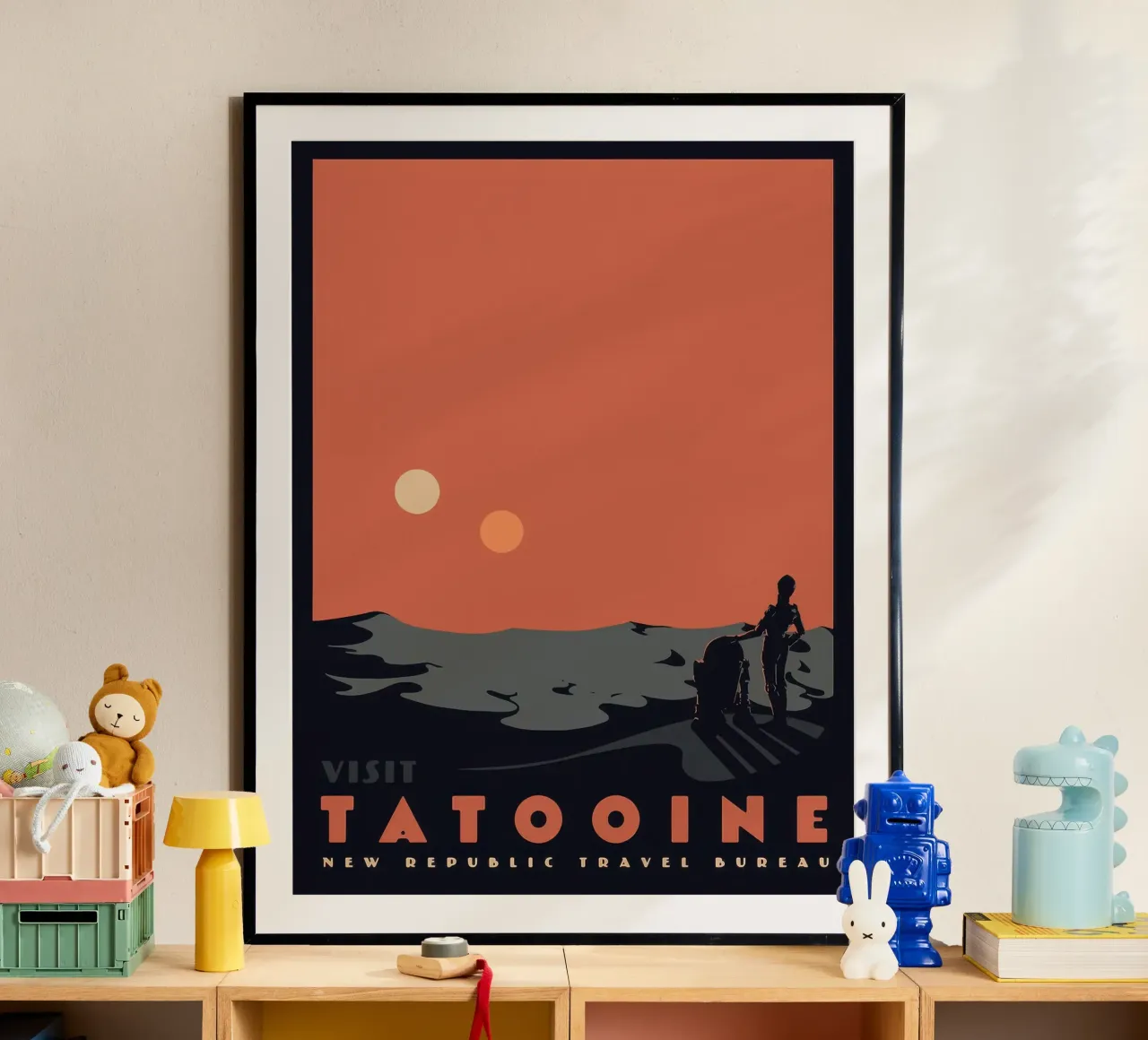 Visitare Tatooine poster con telaio in plastica da Beauty wall
