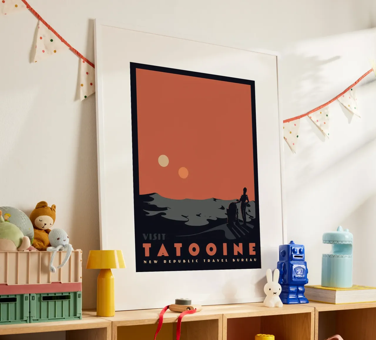 Visitare Tatooine poster con telaio in plastica da Beauty wall