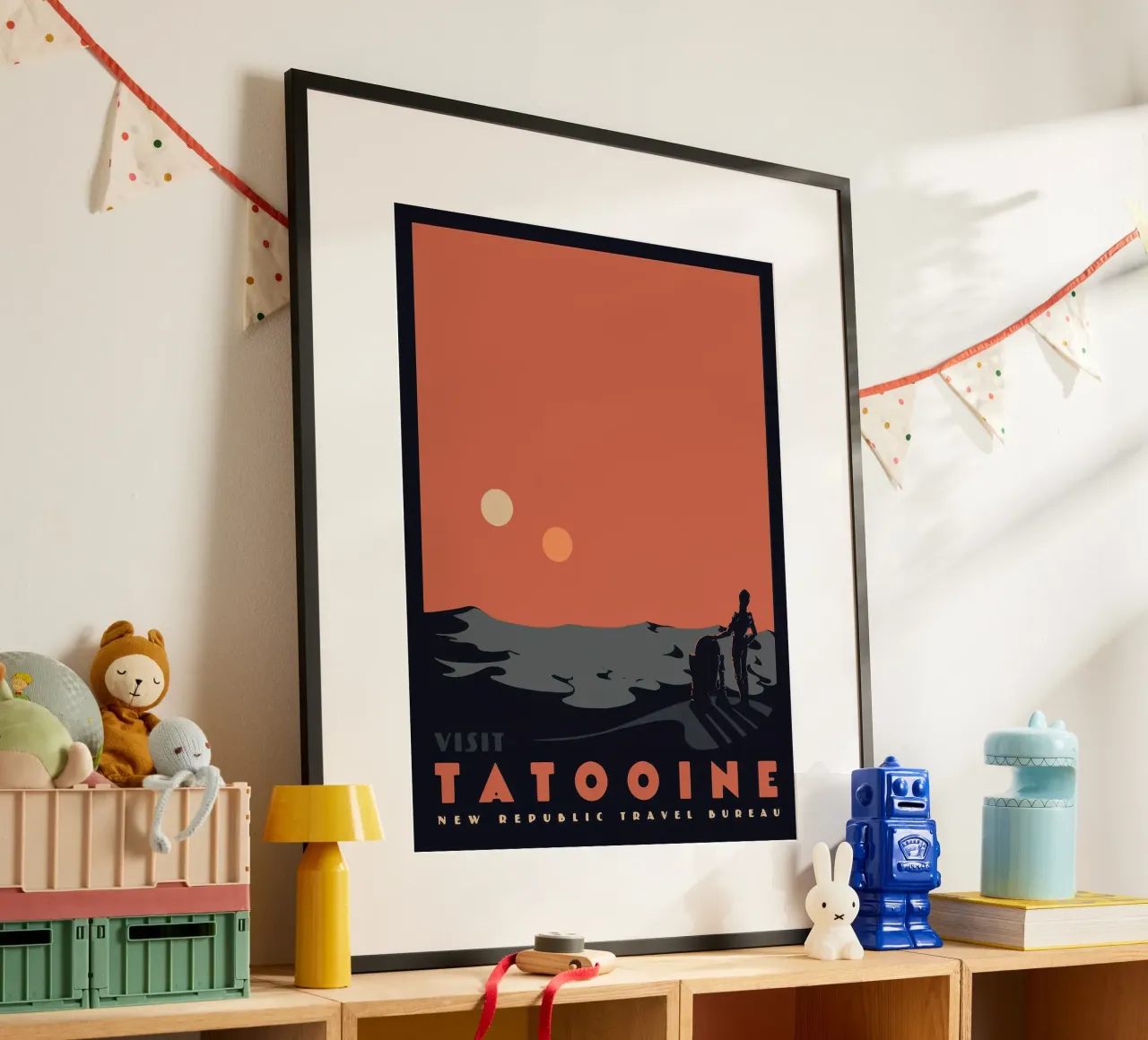 Visitare Tatooine poster con telaio in plastica da Beauty wall