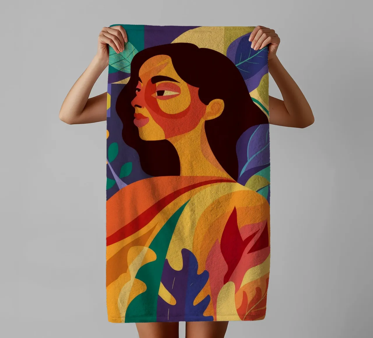 Golden Hour Contemplation towel by Paez Harmony
