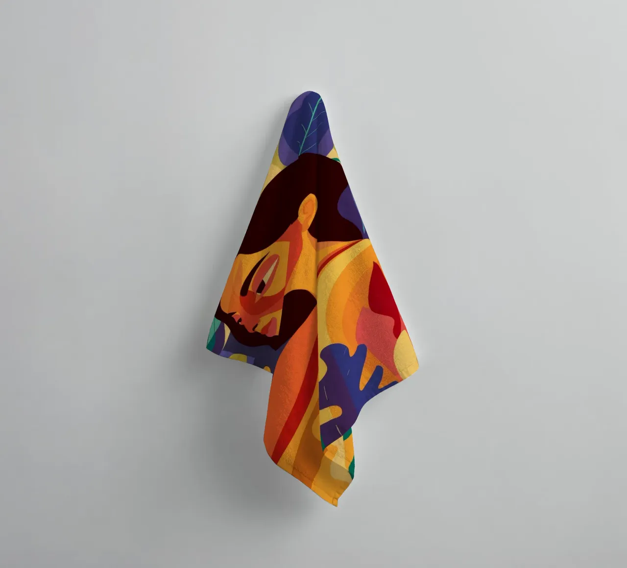 Golden Hour Contemplation towel by Paez Harmony