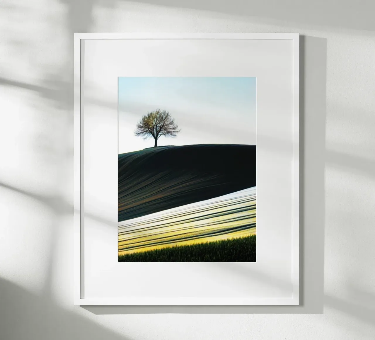 Albero su una collina carta hahnemühle da rapunsell