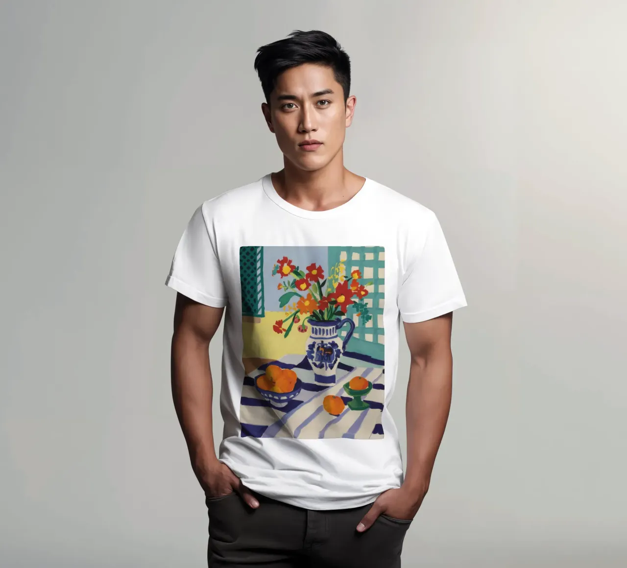 Natura morta di fiori d'arancio t-shirt da Paez Harmony