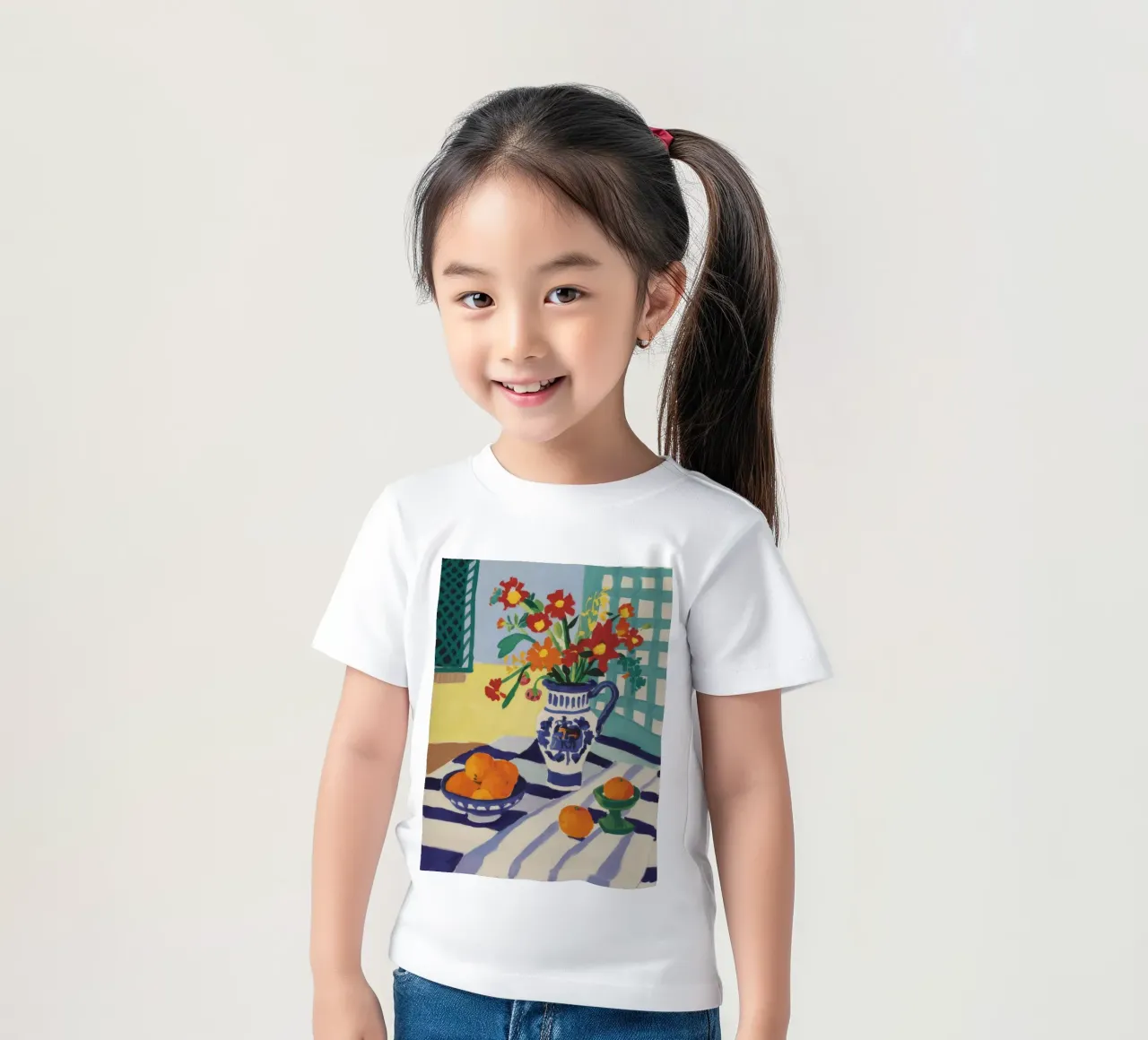 Orange Blossom Still-Life kids t-shirt by Paez Harmony