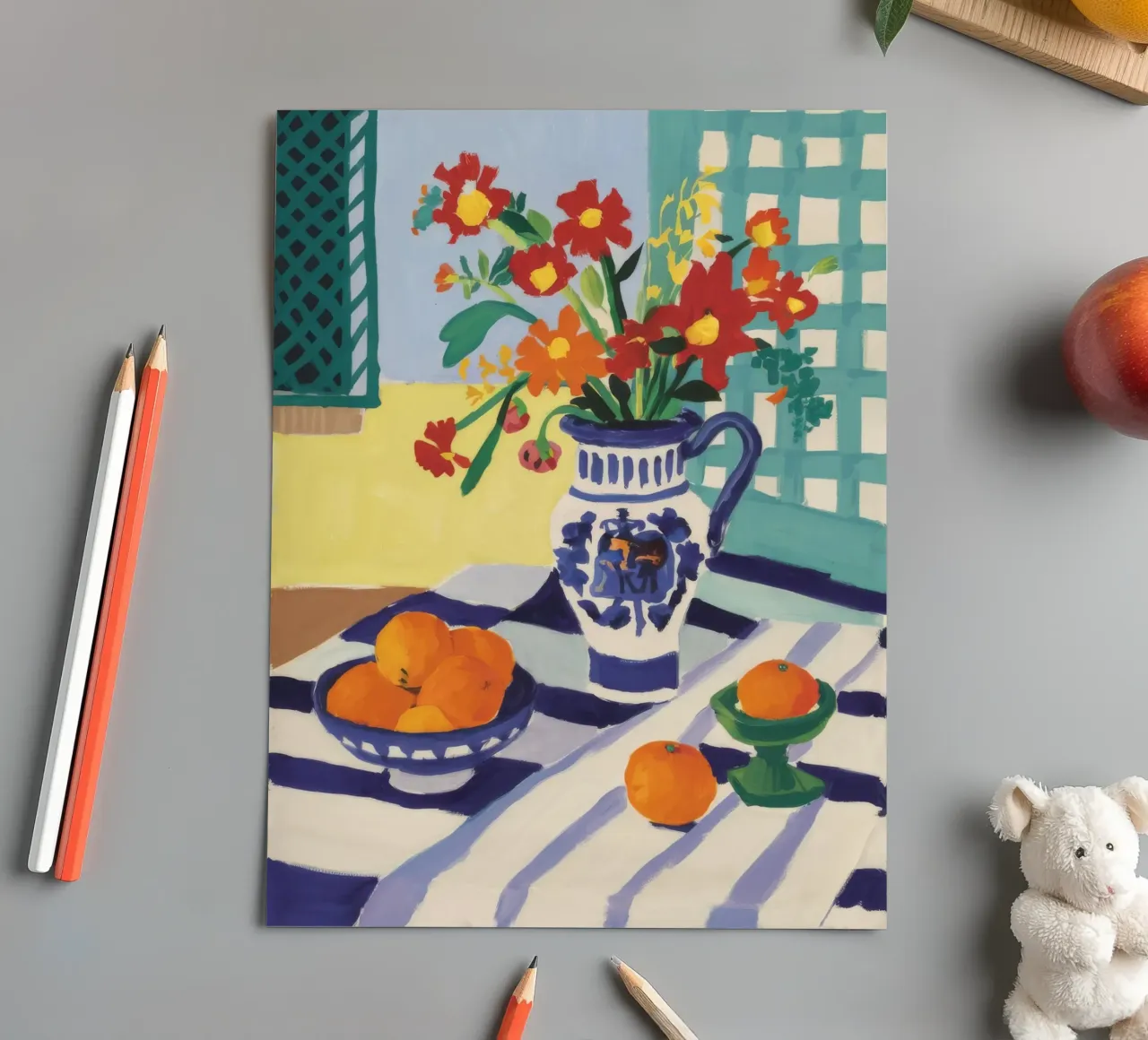 Orange Blossom Still-Life sticker sheet by Paez Harmony