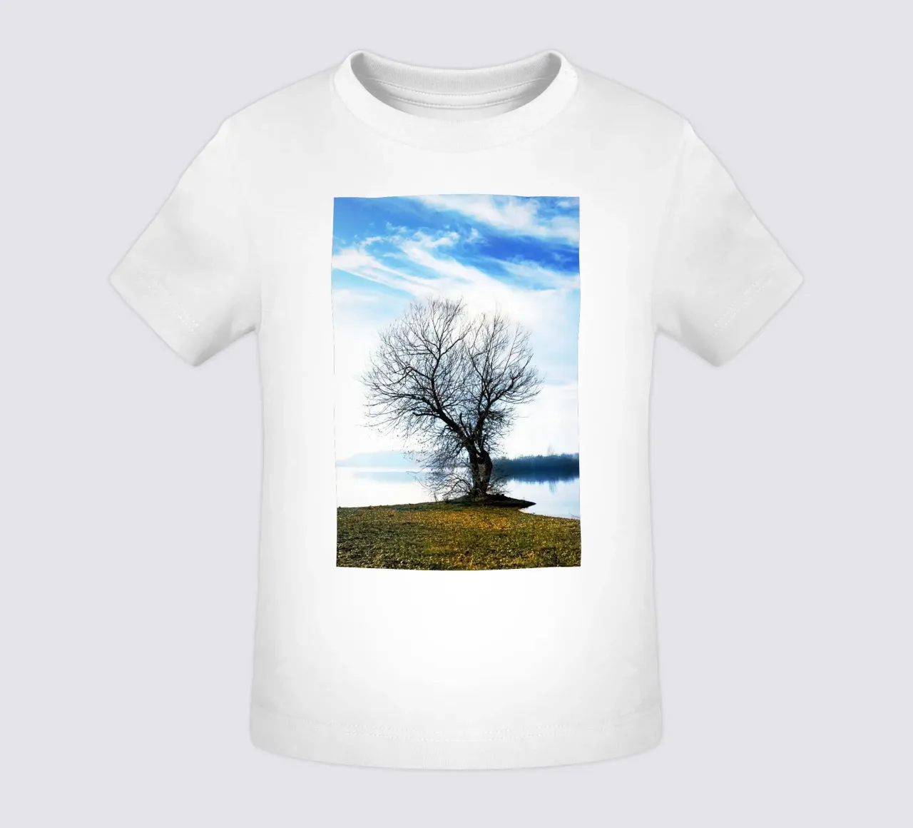 albero sul fiume maglietta neonato da rapunsell