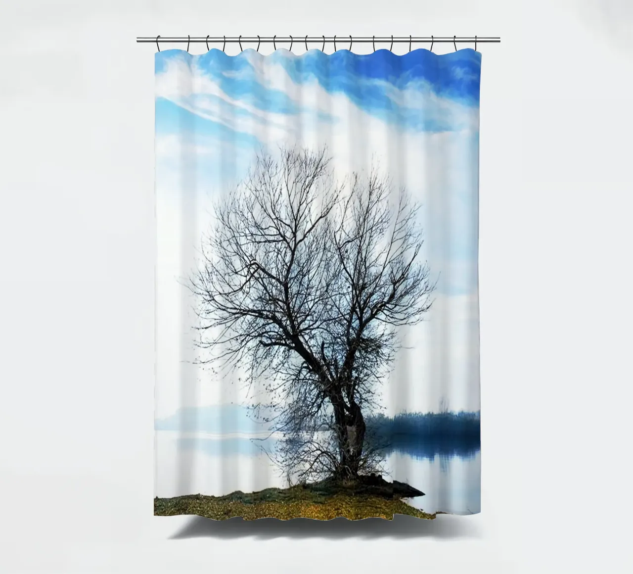 albero sul fiume tenda da doccia da rapunsell