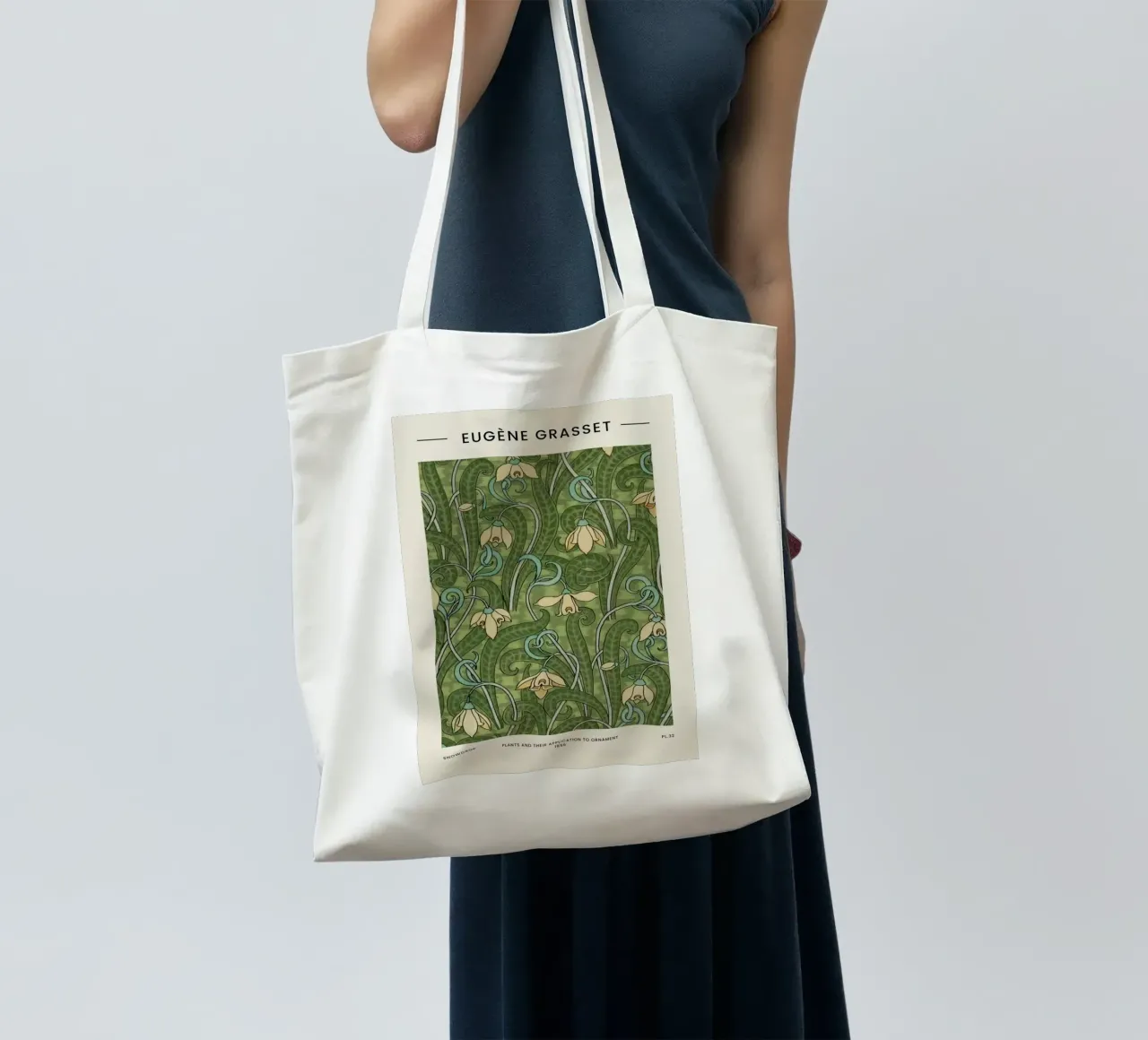 Grasset - Snowdrop II borsa in juta da Vintage by JUNIQE