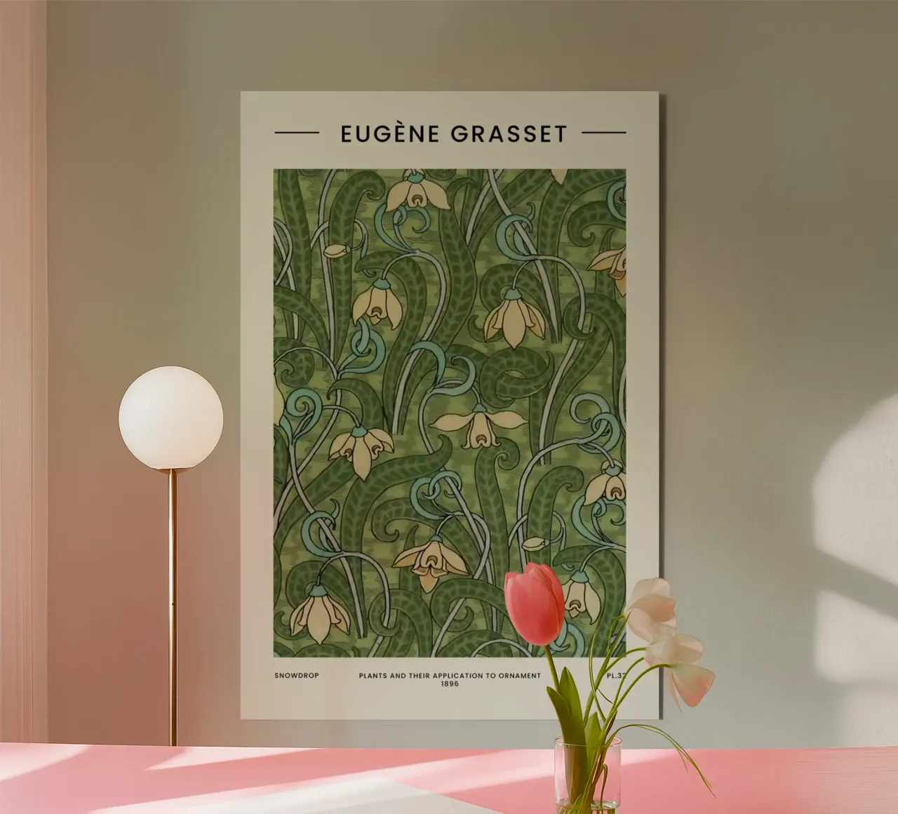 Grasset - Snowdrop II alluminio dibond da Vintage by JUNIQE