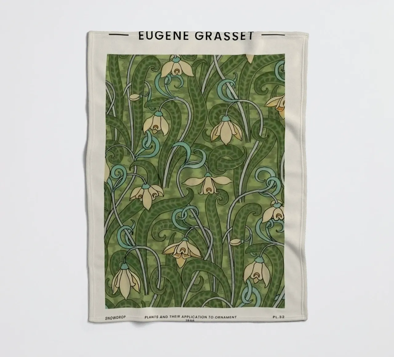 Grasset - Snowdrop II coperta in pile da Vintage by JUNIQE