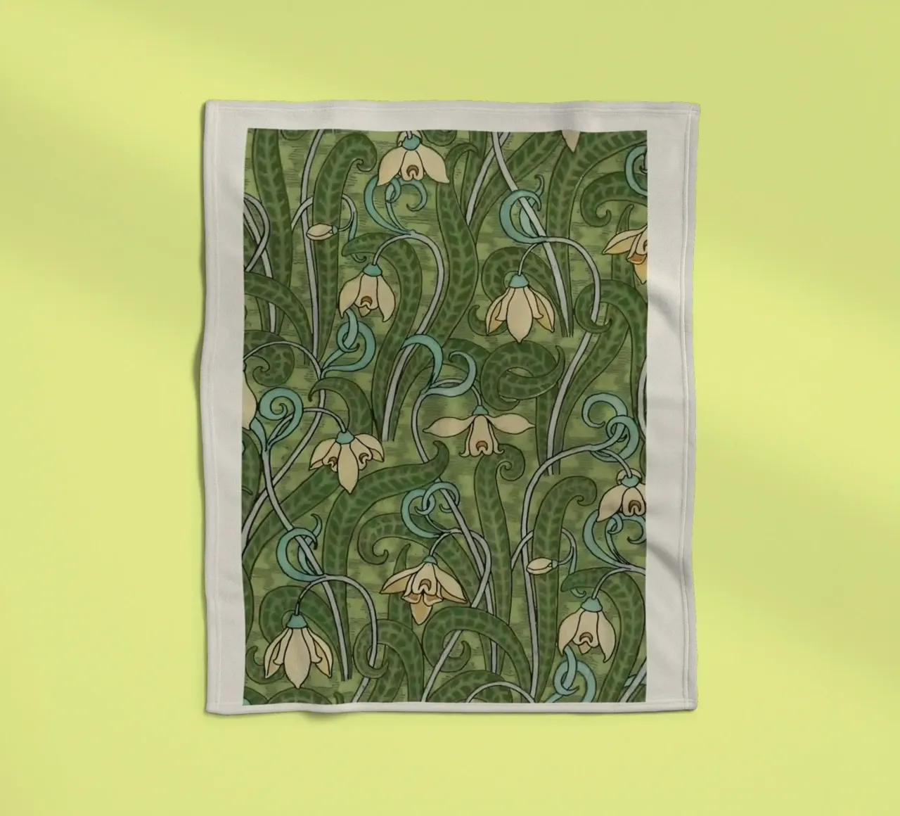 Grasset - Snowdrop II coperta in pile da Vintage by JUNIQE