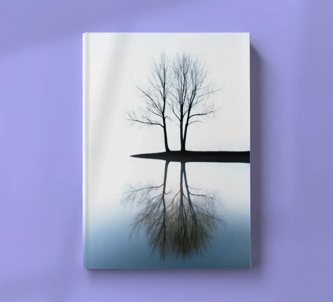 Two dry trees on a Lake notebook by rapunsell