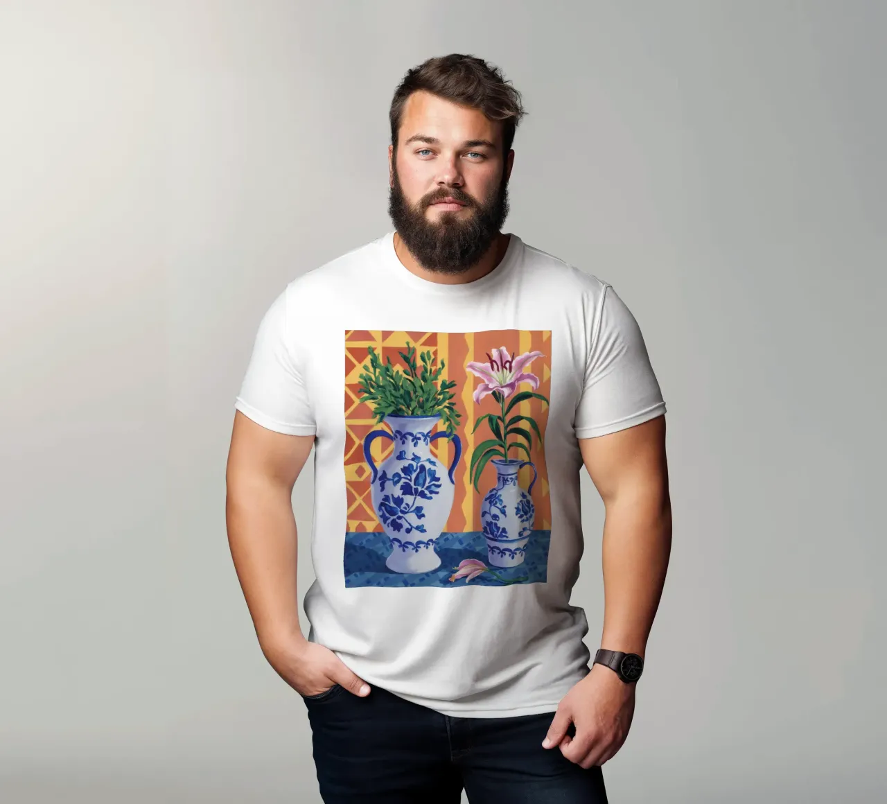 Gigli in vaso gemelli t-shirt da Paez Harmony