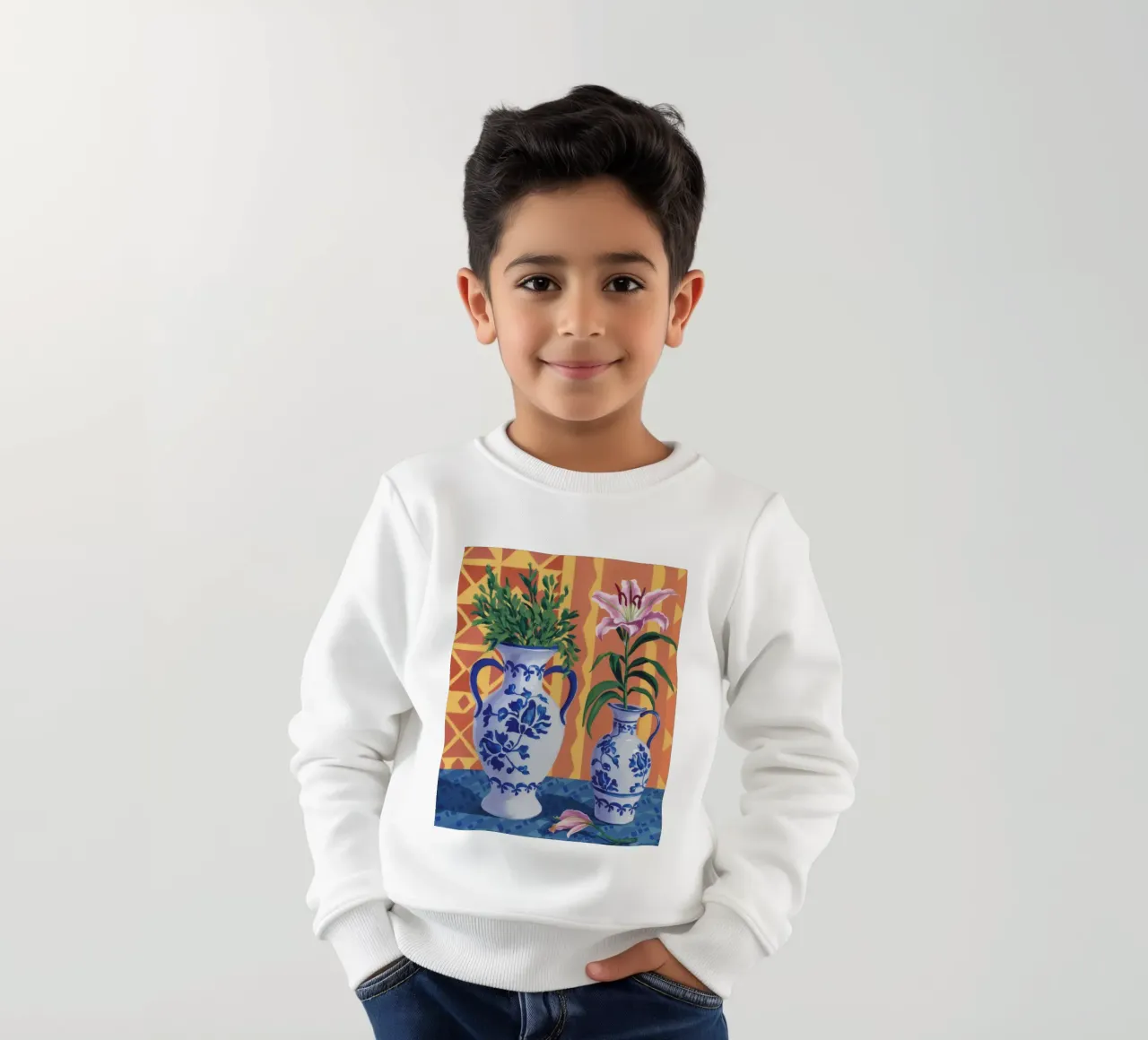 Gigli in vaso gemelli felpa bambino da Paez Harmony