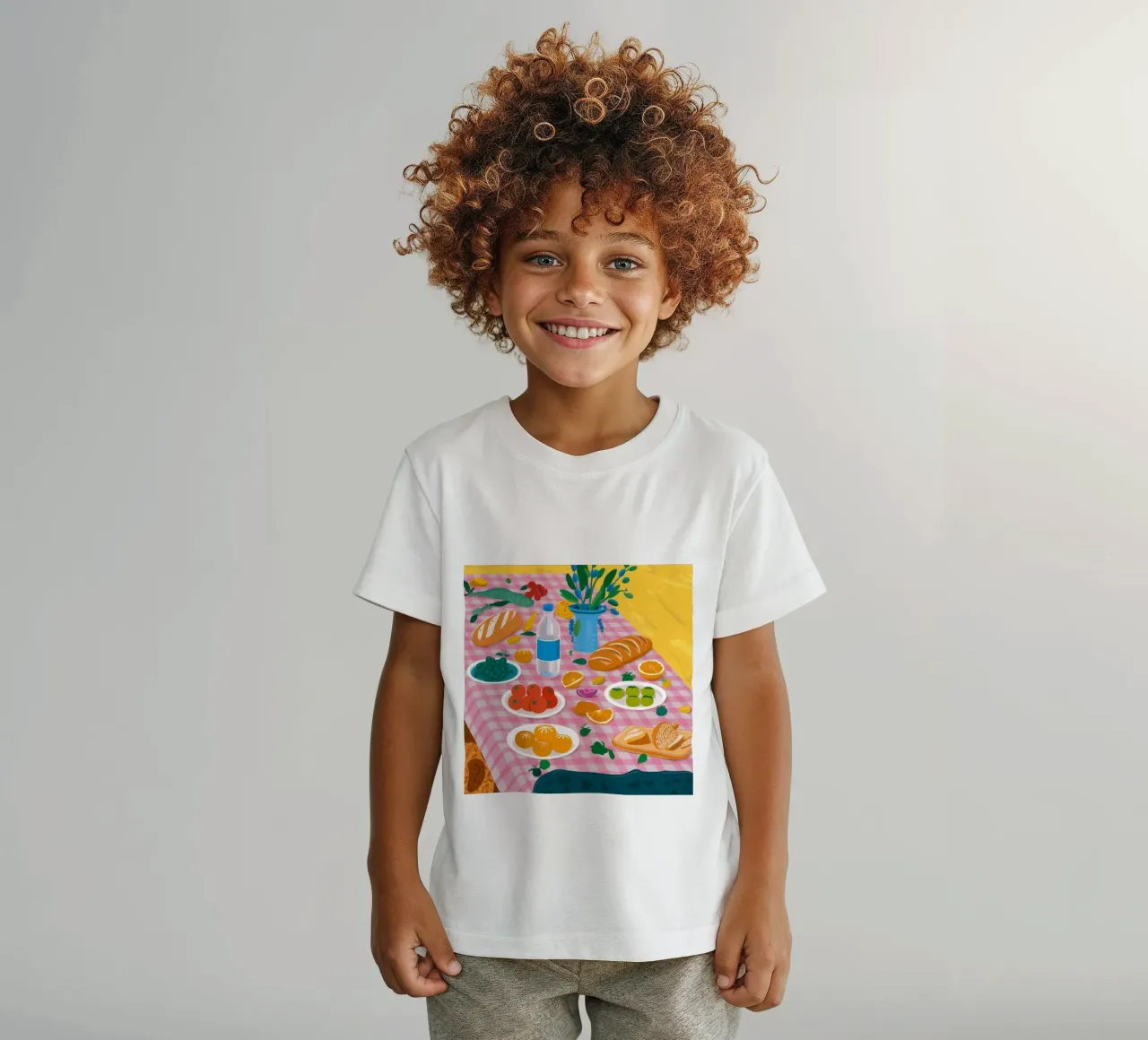 Bountiful Bread Table kids t-shirt by Paez Harmony