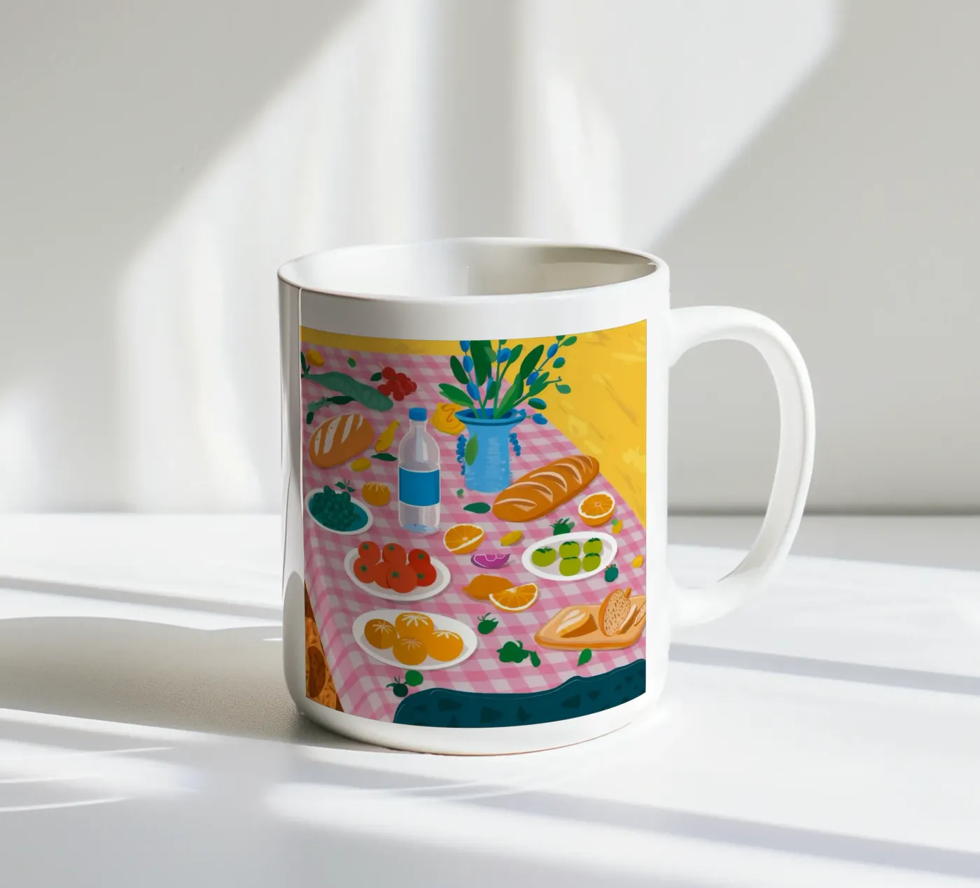 Bountiful Bread Table ceramic mug by Paez Harmony