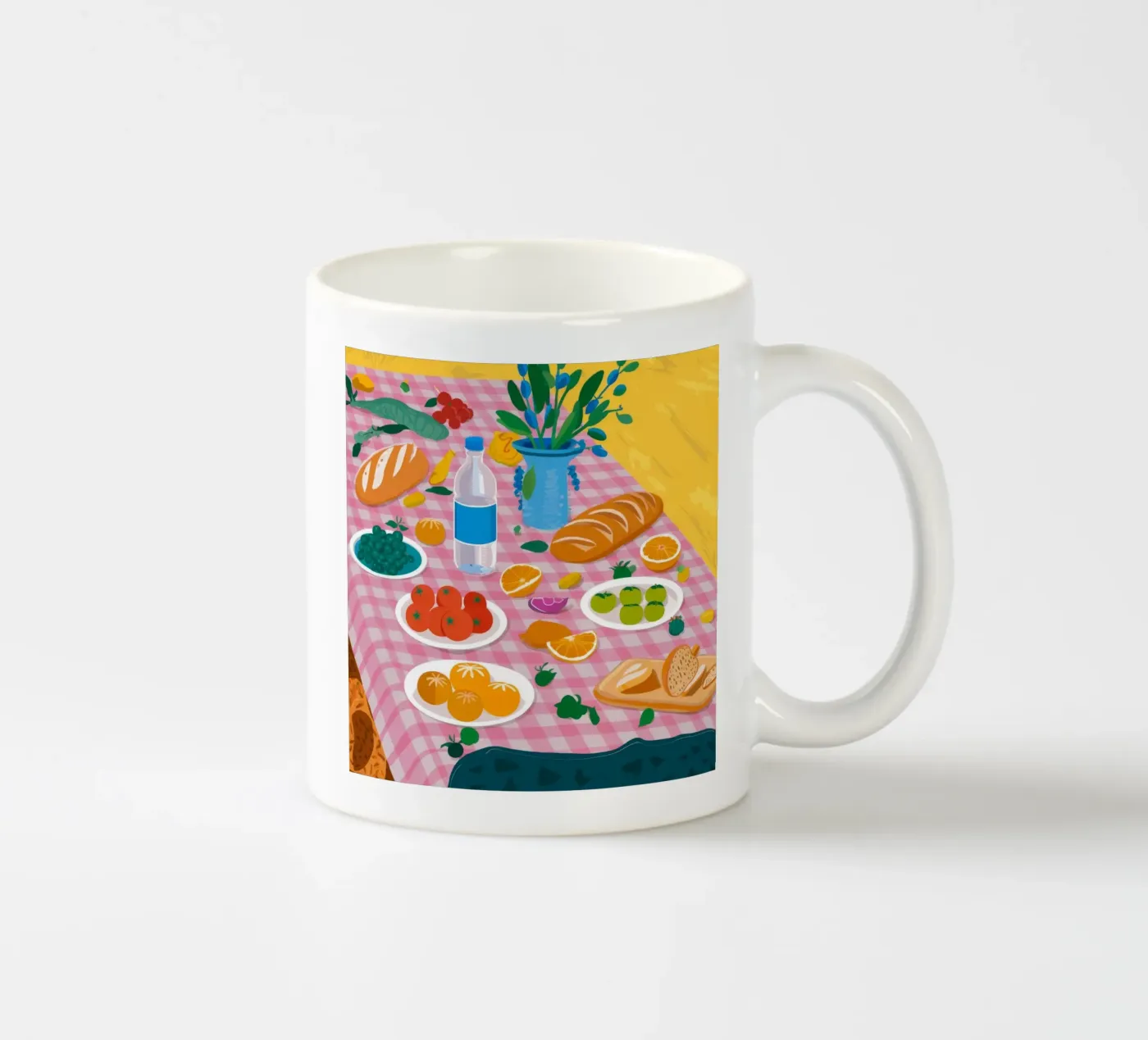 Bountiful Bread Table ceramic mug by Paez Harmony