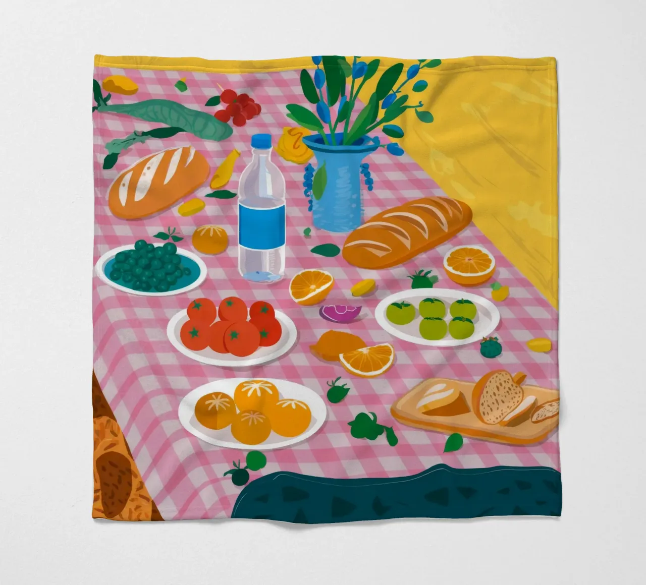 Bountiful Bread Table Fleecedecke von Paez Harmony