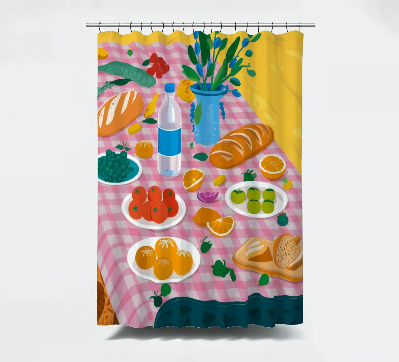 Bountiful Bread Table Duschvorhang von Paez Harmony