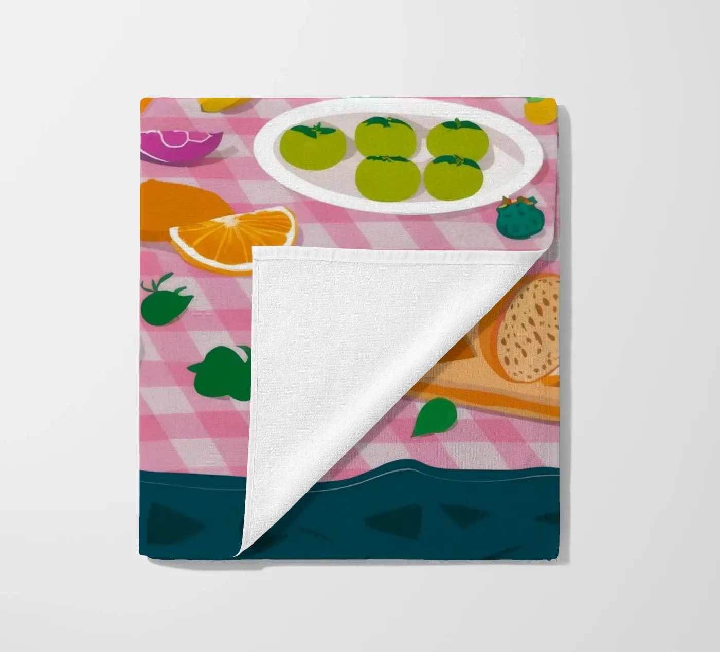 Bountiful Bread Table beach towel by Paez Harmony