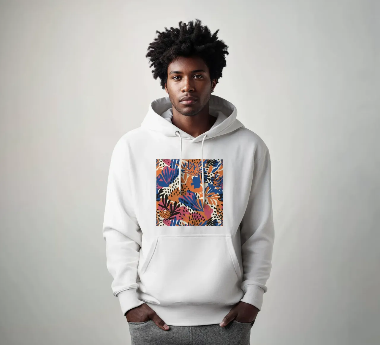 Fusione floreale leopardata felpa con cappuccio da Haven Mirage