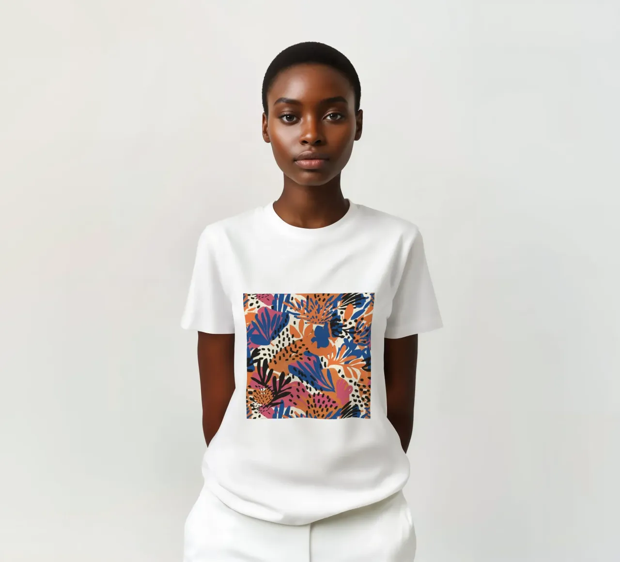 Fusione floreale leopardata t-shirt da Haven Mirage