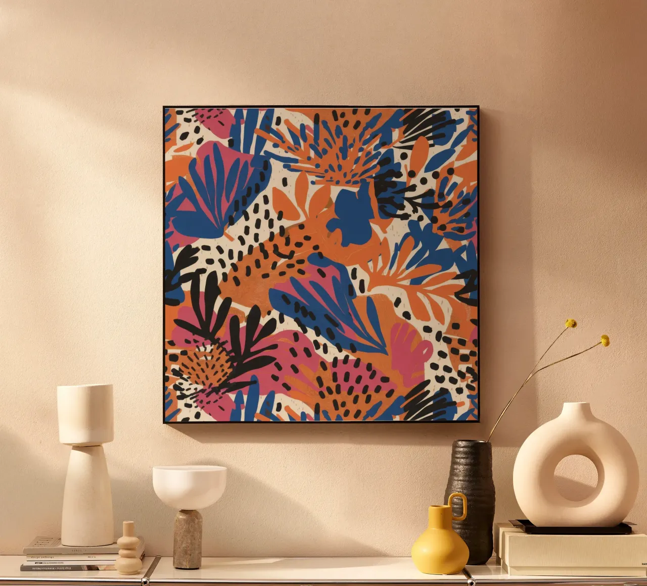 Fusione floreale leopardata plexiglass da Haven Mirage