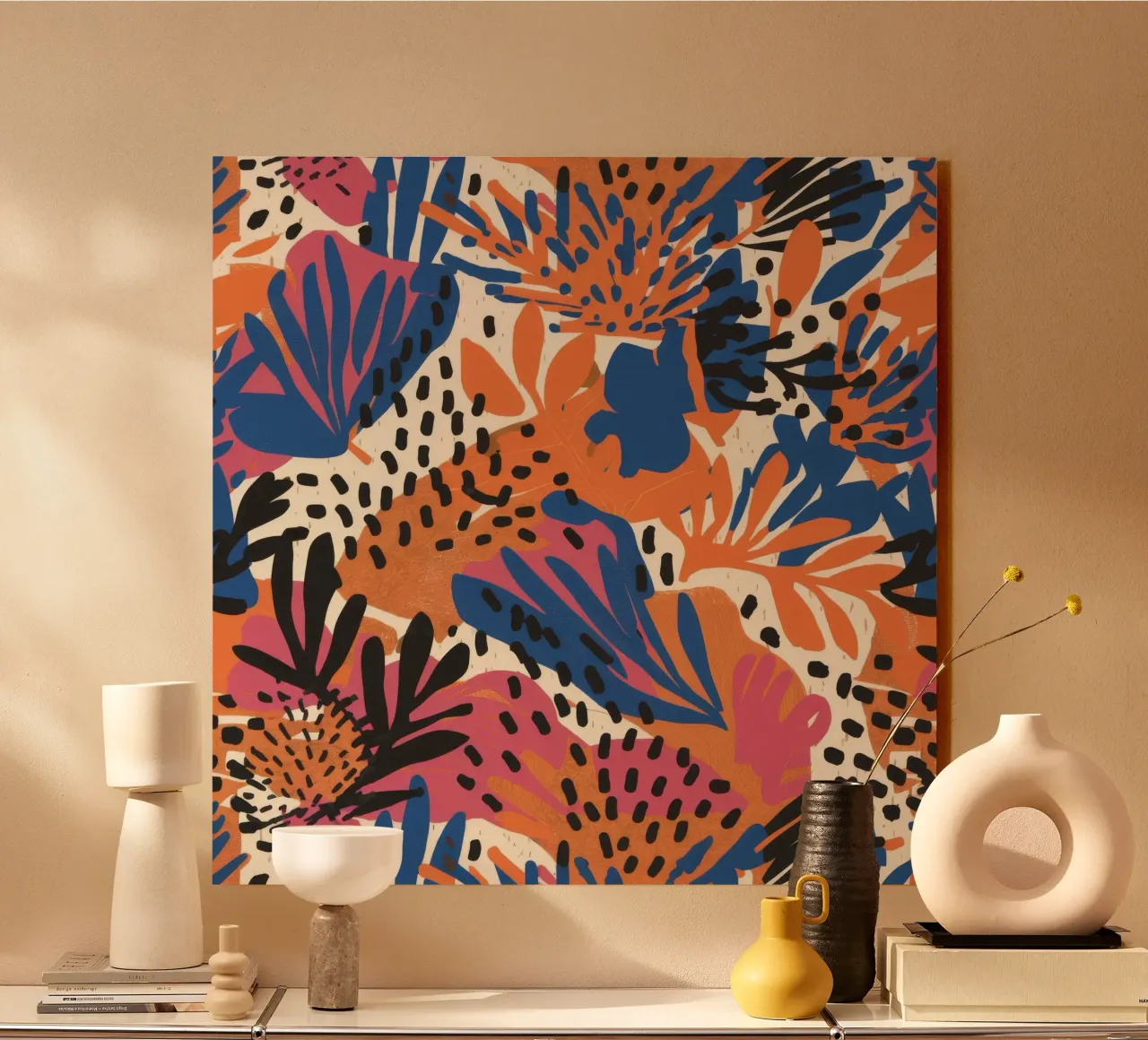 Fusione floreale leopardata plexiglass da Haven Mirage