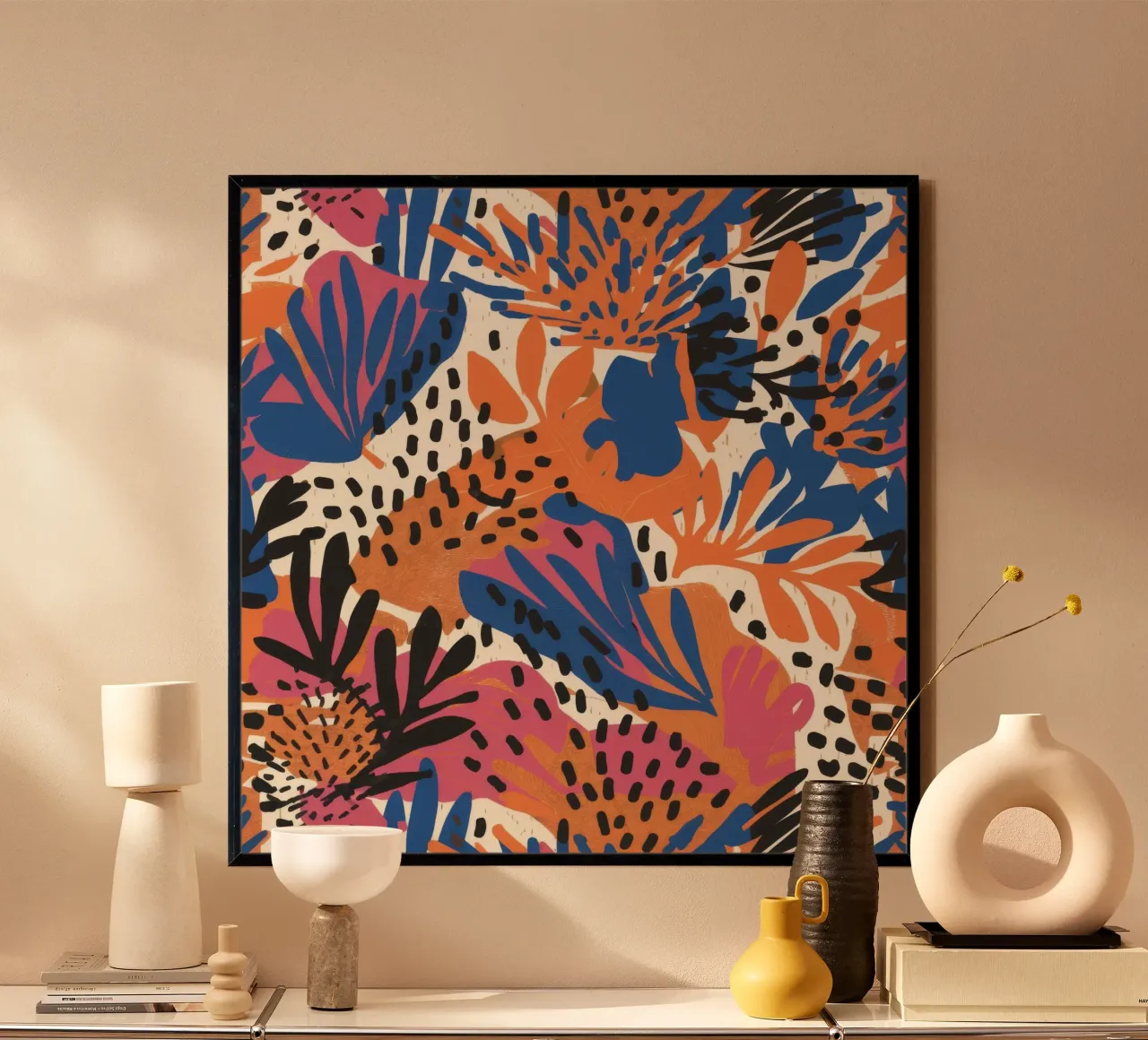 Fusione floreale leopardata carta hahnemühle da Haven Mirage
