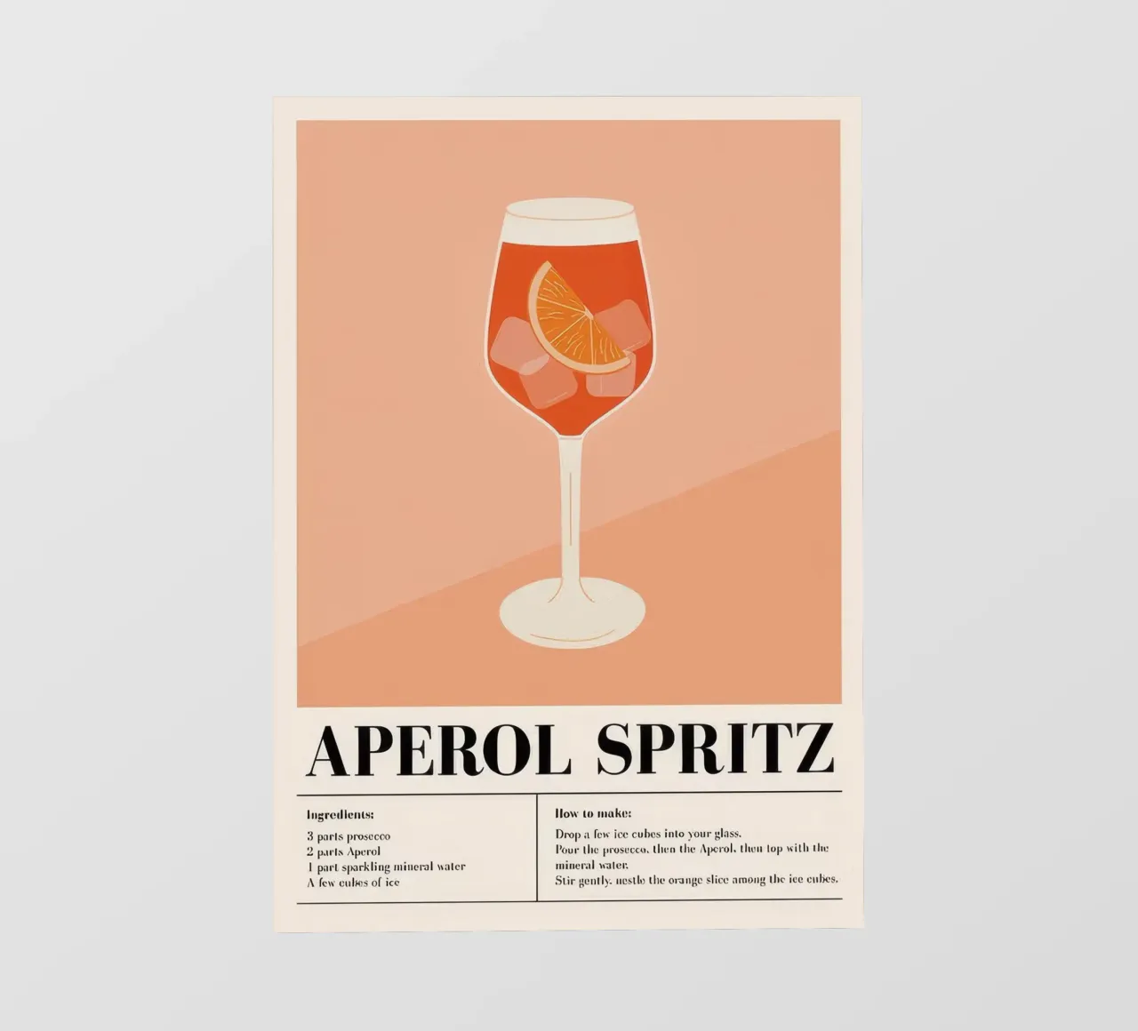 cocktail aperol spritz pellicola backlit da Beauty wall