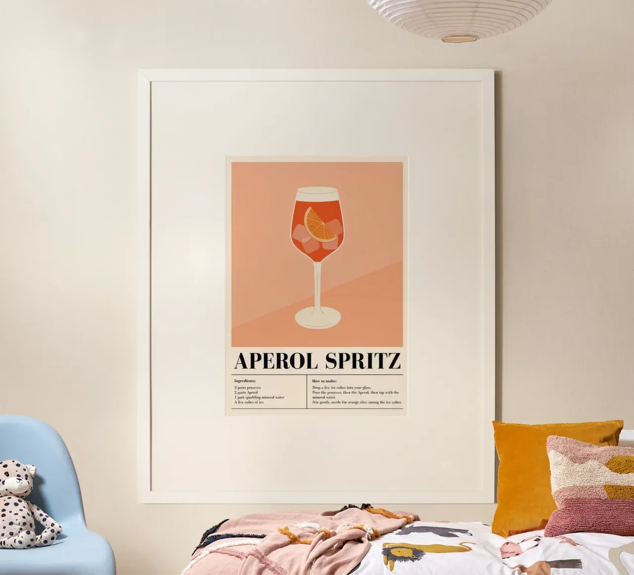cocktail aperol spritz poster con telaio in plastica da Beauty wall