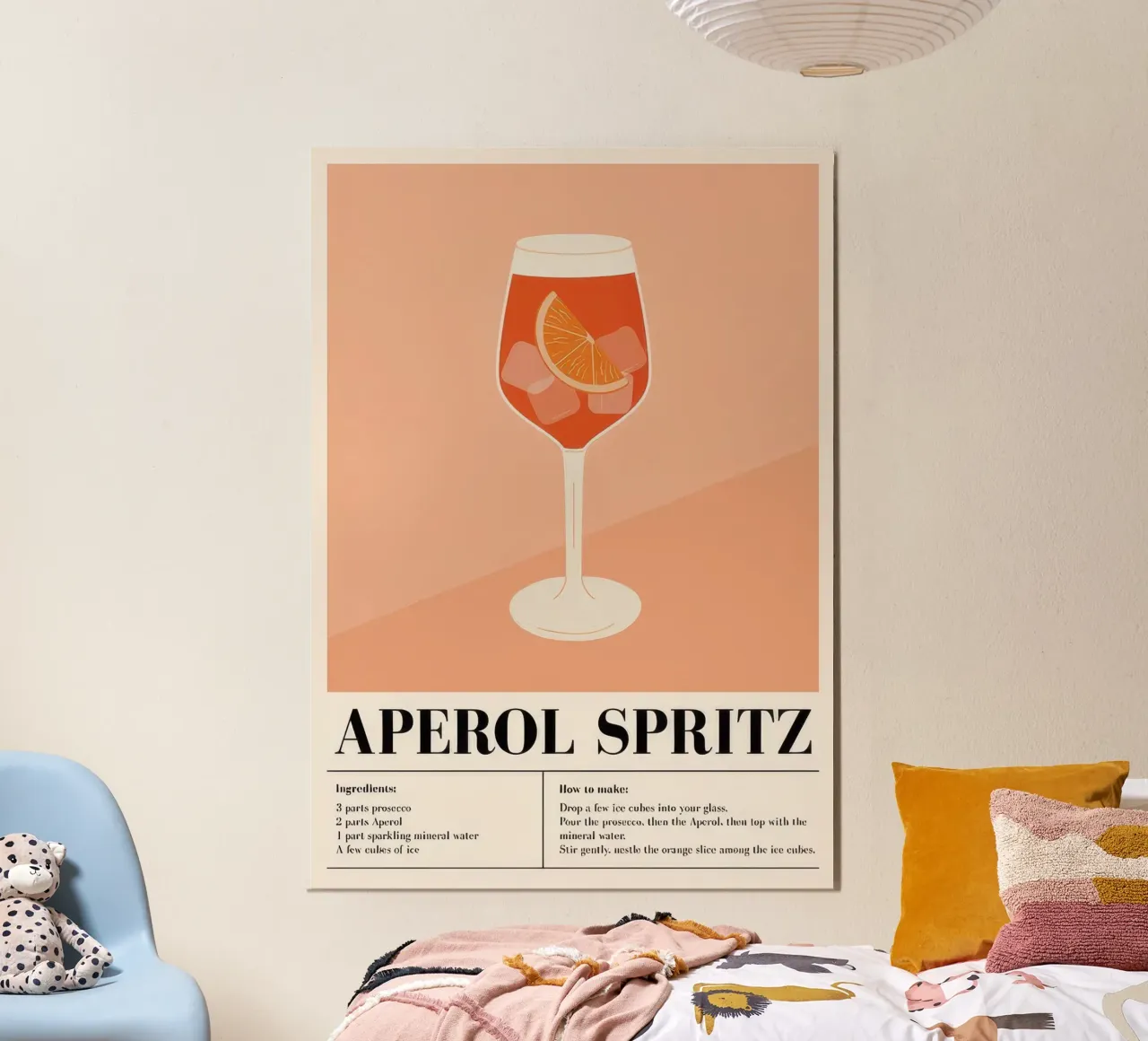 cocktail aperol spritz poster con telaio in plastica da Beauty wall