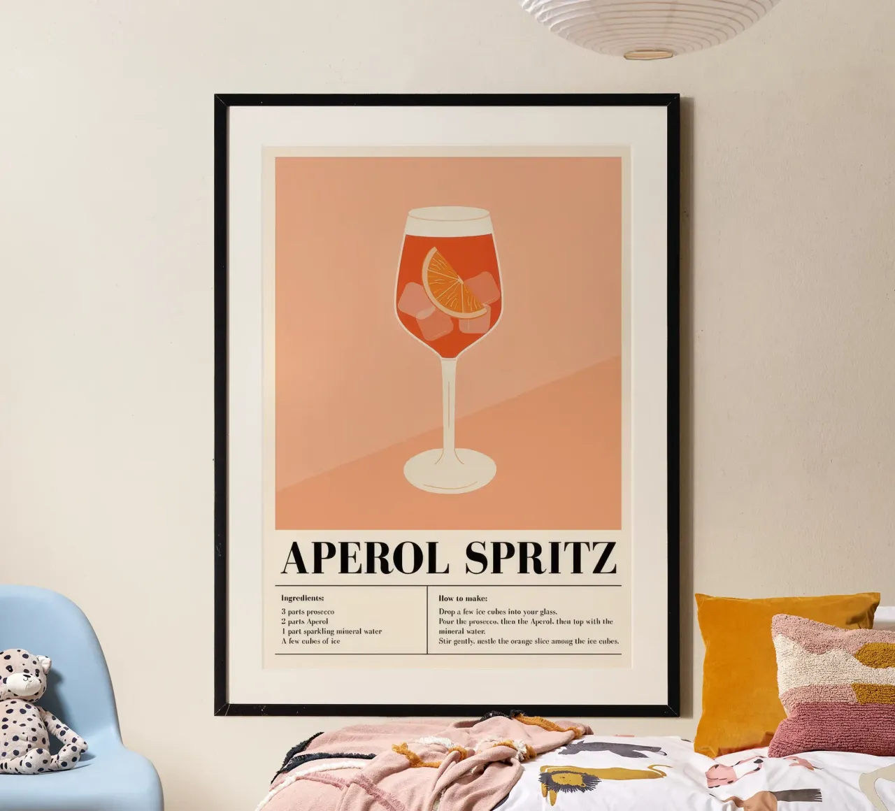 cocktail aperol spritz poster con telaio in plastica da Beauty wall