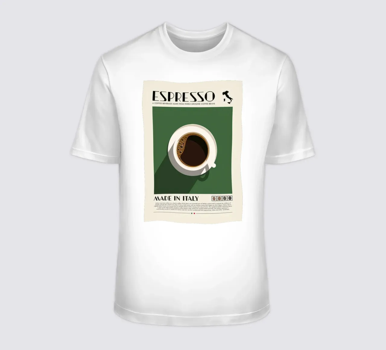 caffè espresso t-shirt da Beauty wall