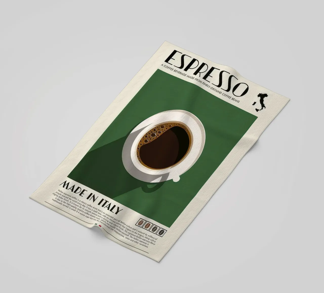 caffè espresso telo mare da Beauty wall