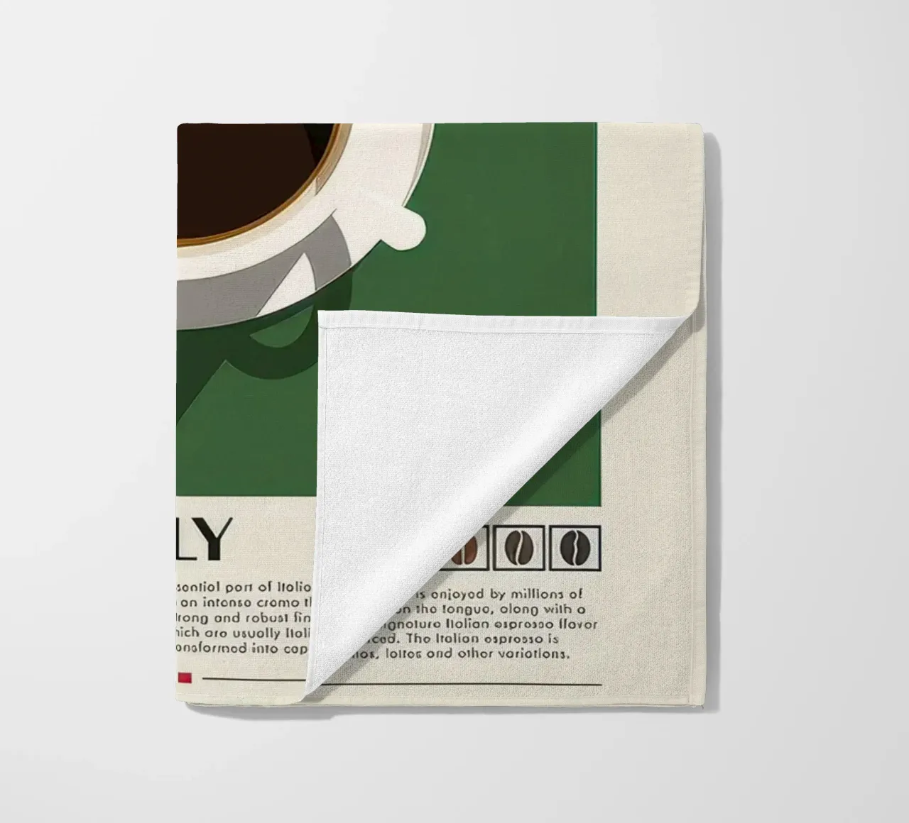 caffè espresso telo mare da Beauty wall