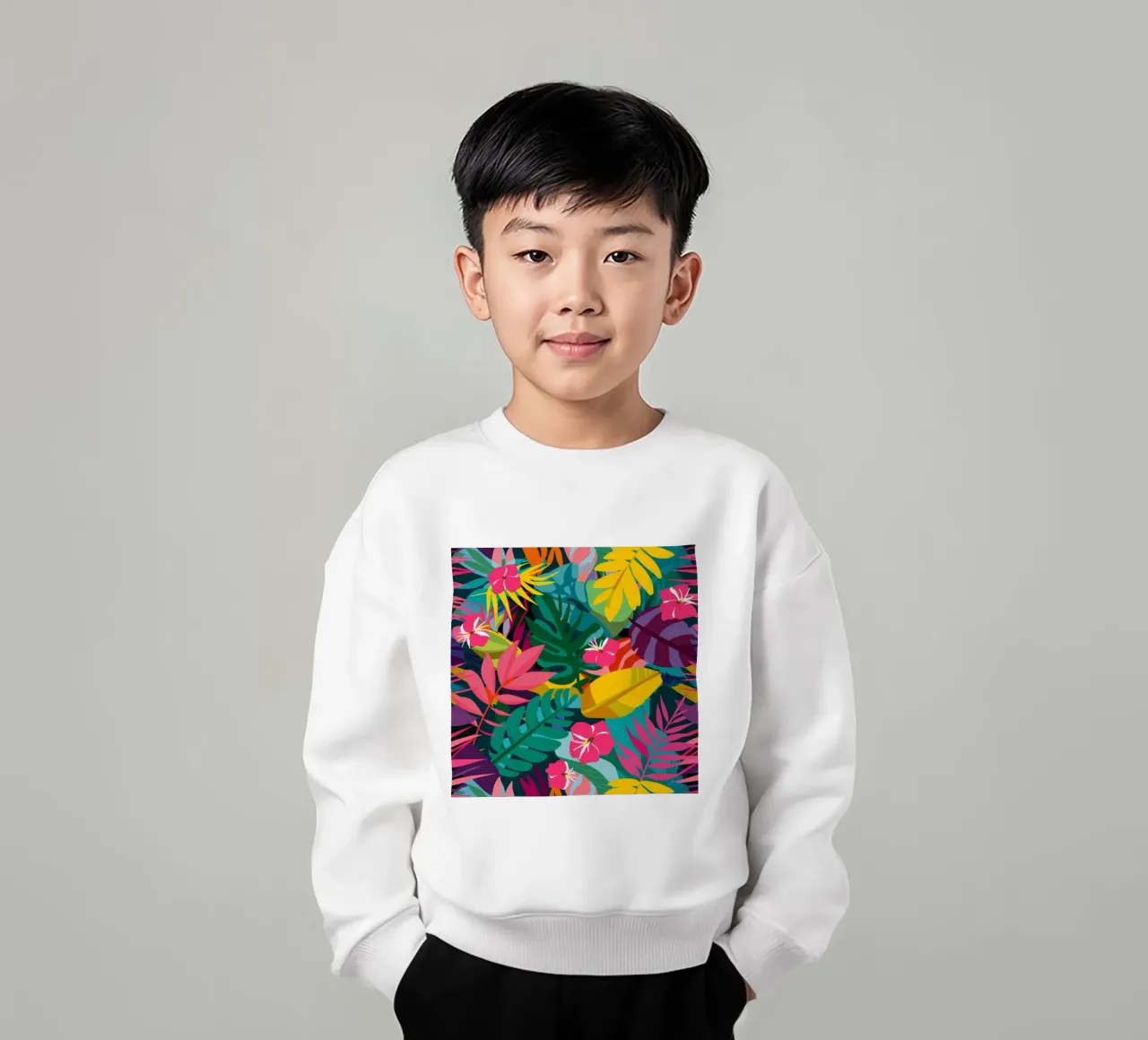 Mango Leaf Night kids sweatshirt by Paez Harmony