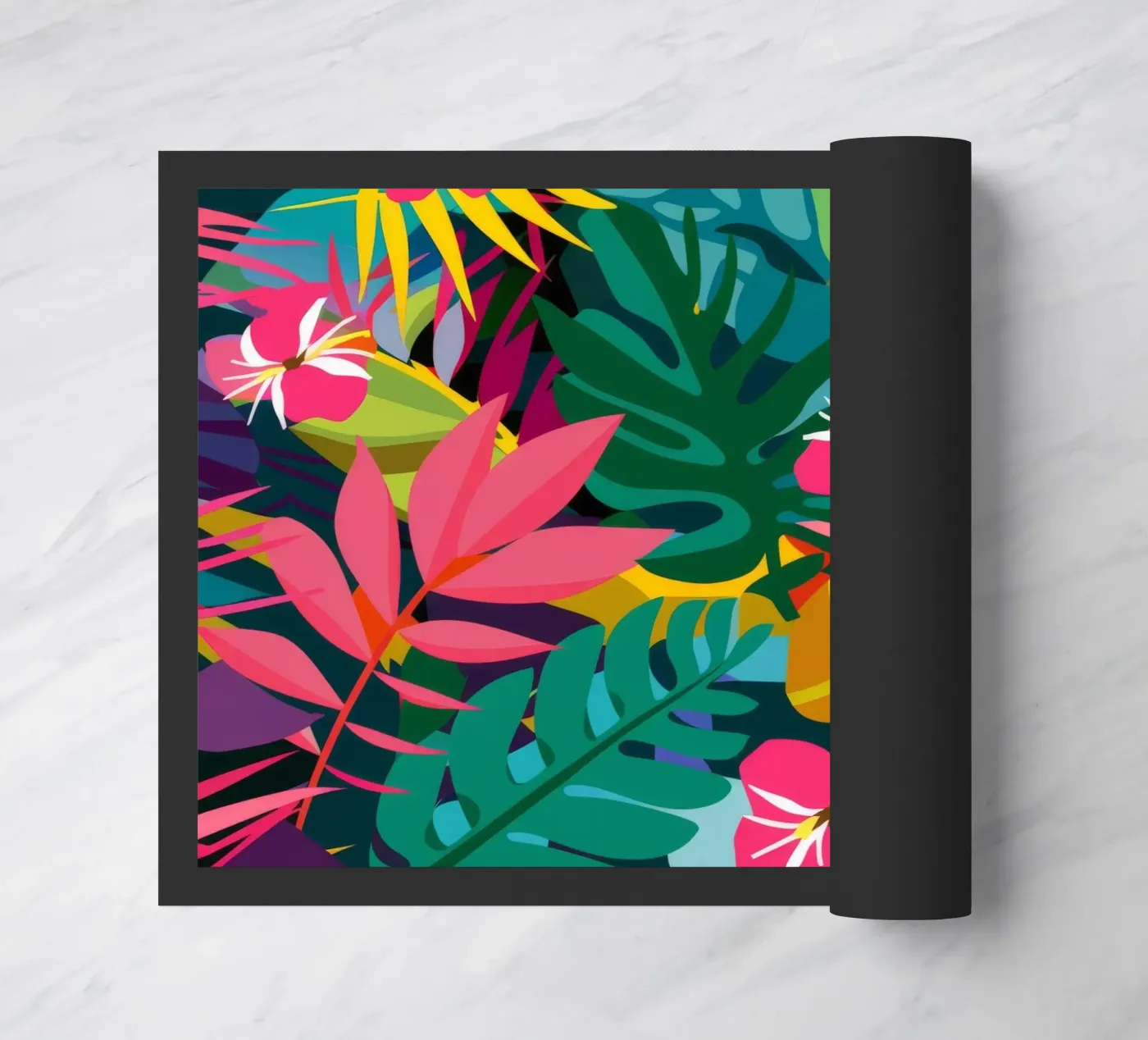 Mango Leaf Night doormat by Paez Harmony