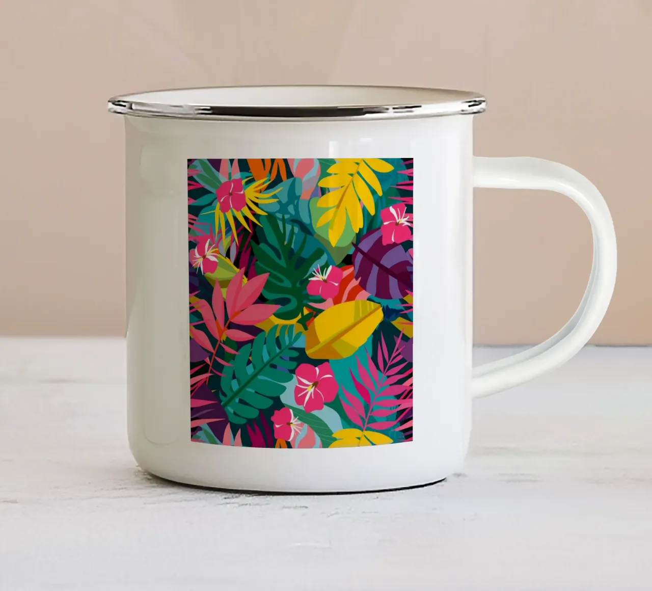 Notte delle foglie di mango tazza in smalto da Paez Harmony