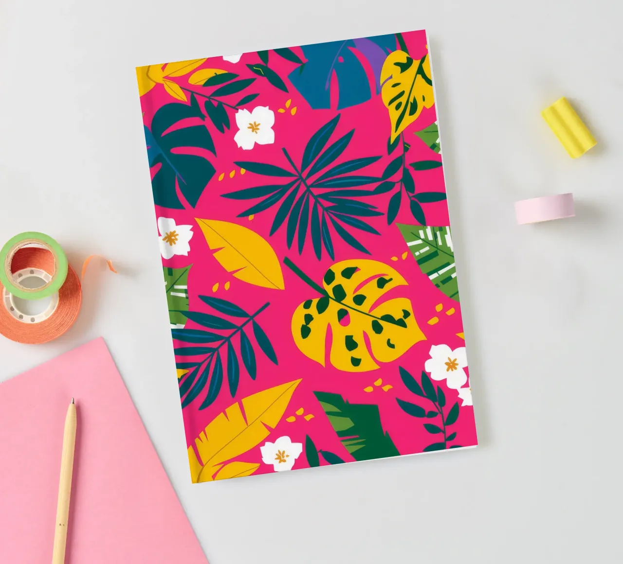 Psychedelic Hibiscus Pop notebook by Paez Harmony