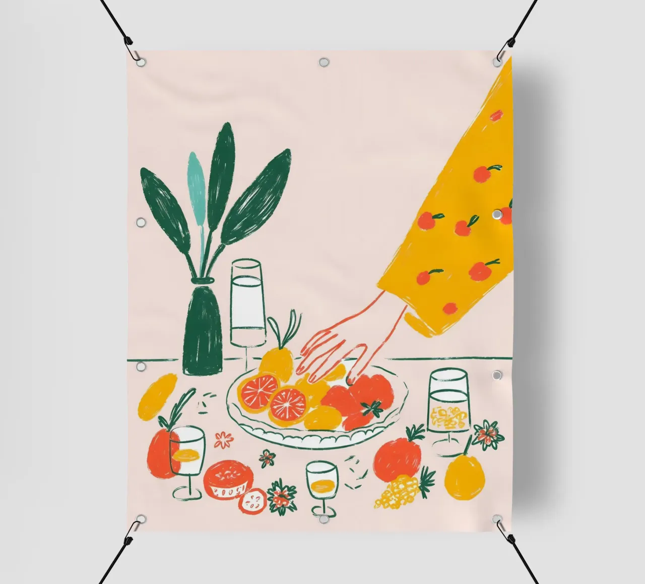 Frutta spalmata per la prima colazione telo in pvc da 83oranges