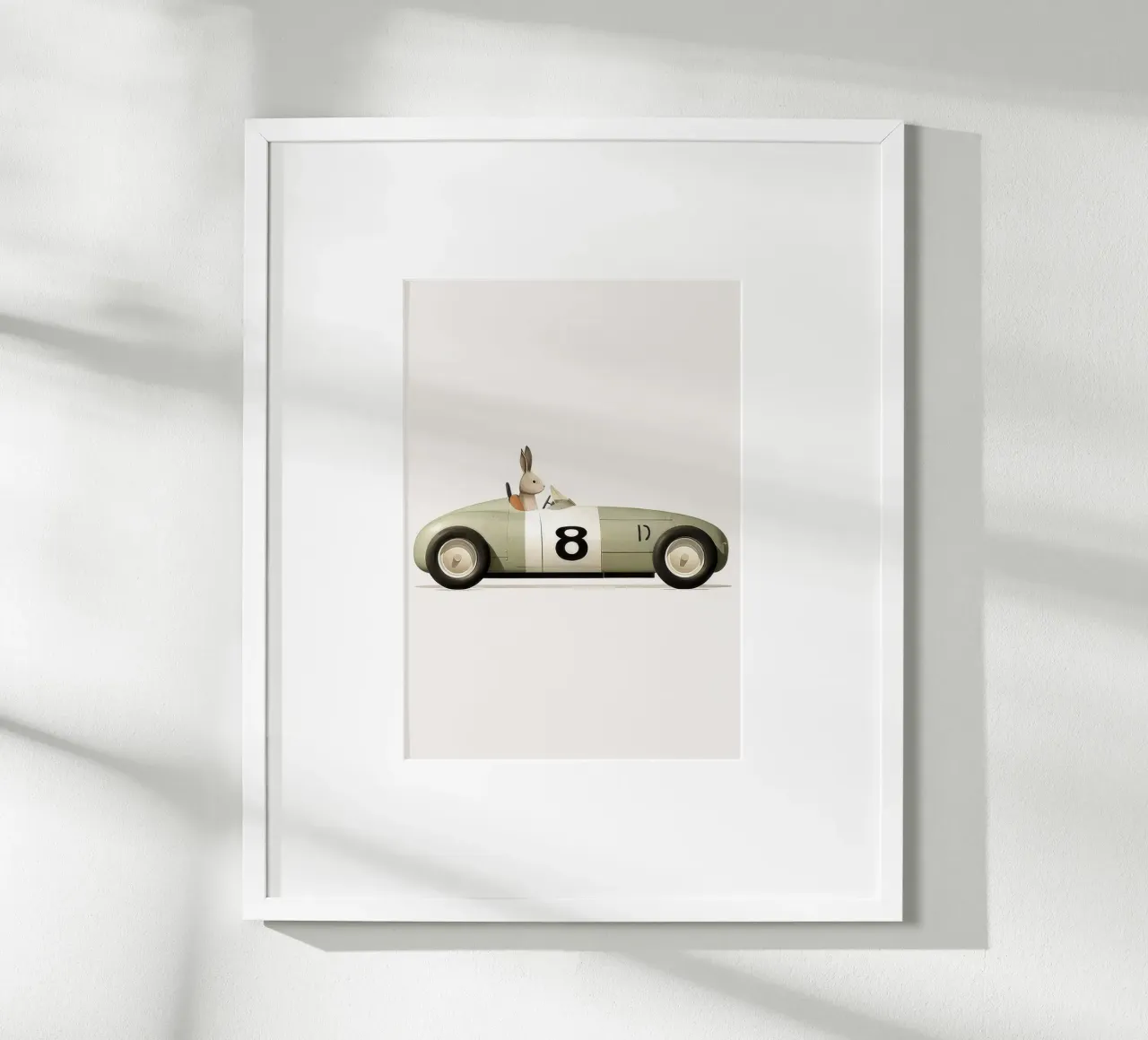 Coniglio in auto giocattolo poster da Beauty wall