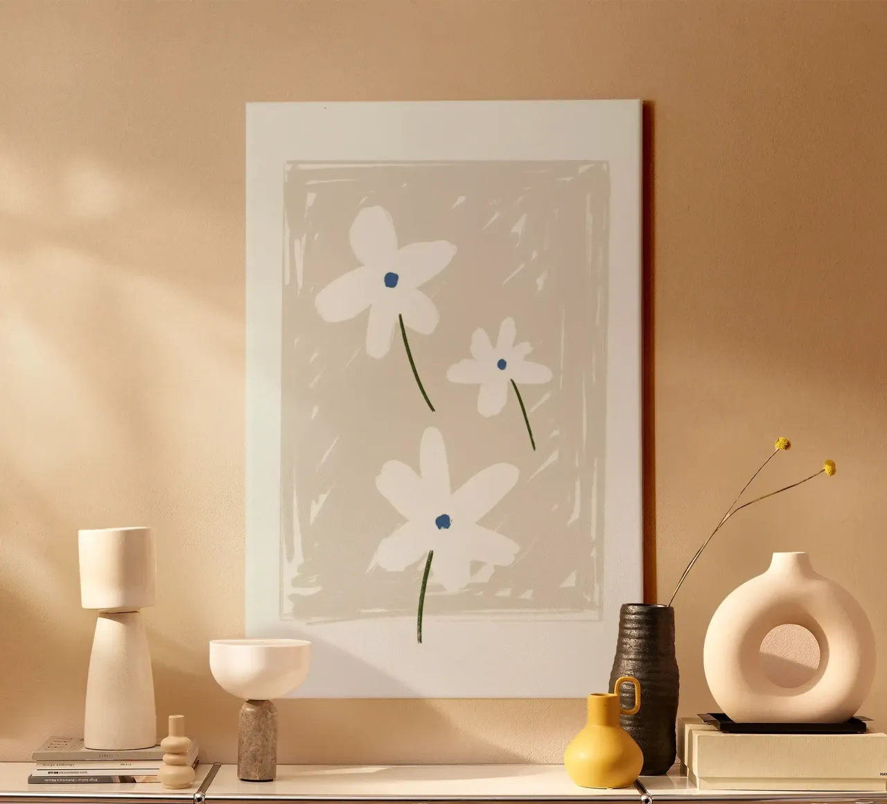 Dasies Soft Beige canvas by Graphite