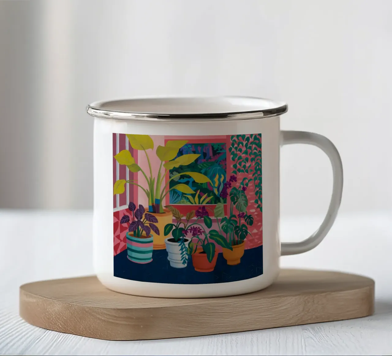 Rifugio per piante Boho tazza in smalto da Haven Mirage