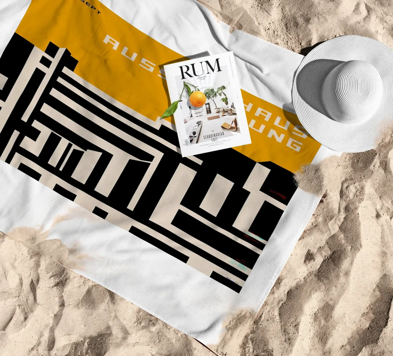Bauhaus beach towel by Brooke
