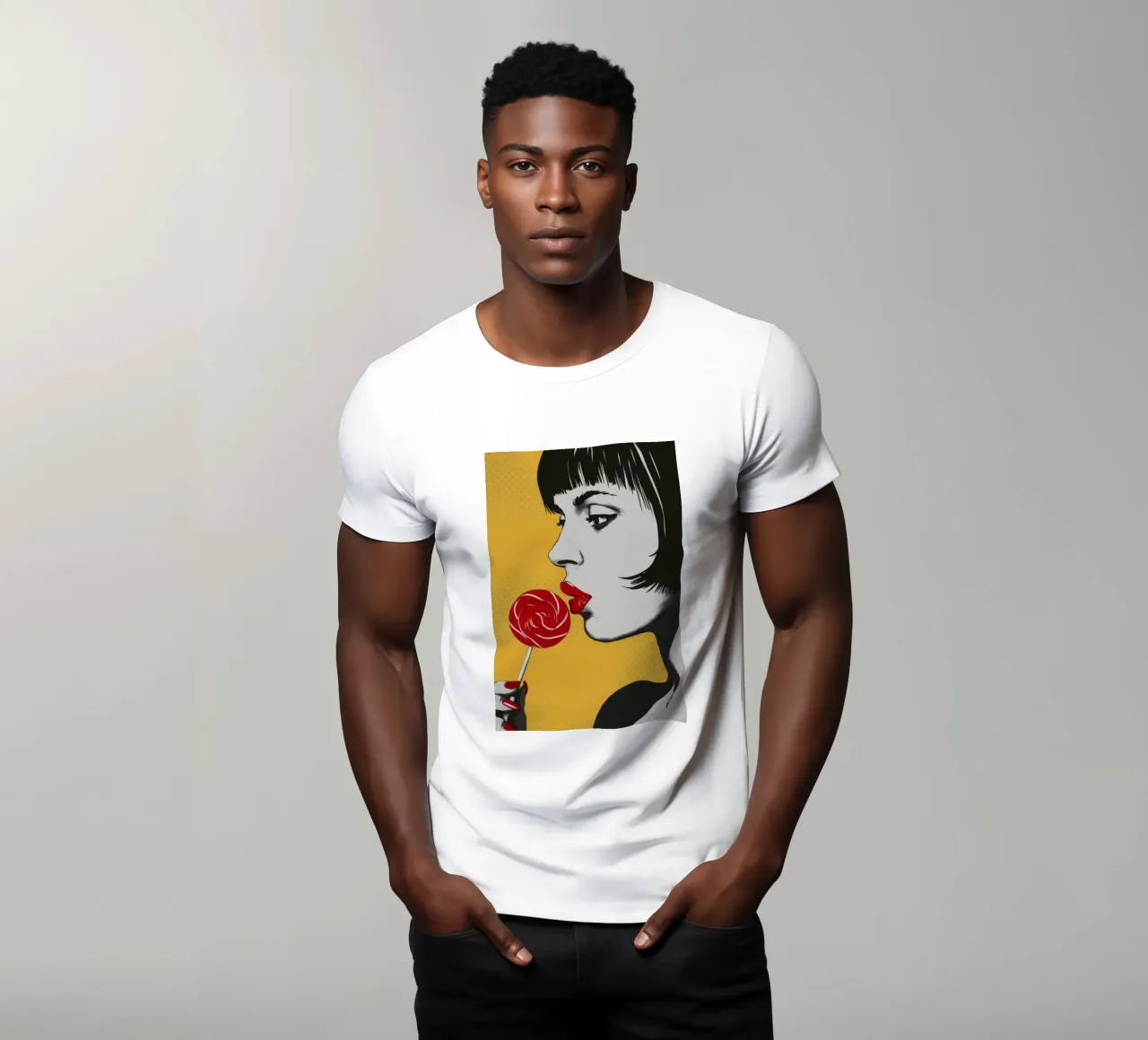 Lollipop Gaze Noir t-shirt da Paez Harmony